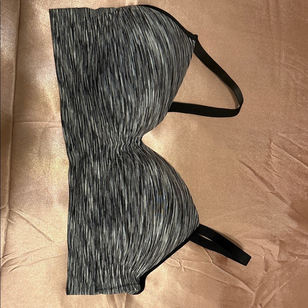 No Boundaries Black and Gray Striped Top